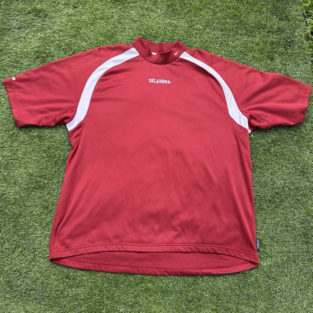 Vintage Nike Team University of Oklahoma Sooners Mens Shirt Size XXL Dri Fit